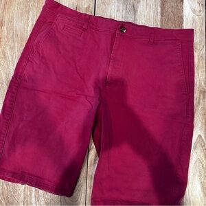 Like new Johnnie-O Red Flat Front Shorts Knee-Length
